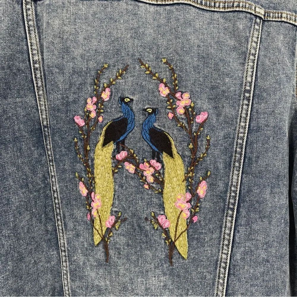 Violeta by Mango Embroidered Denim Jacket - Picture 3 of 11